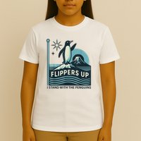 Funny Penguin Flippers Up I Stand With The Penguins T-Shirt