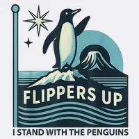 Funny Penguin Flippers Up I Stand With The Penguins T-Shirt