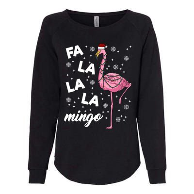 Falalalamingo Pink Flamingo Christmas Lights Santa Flamingo Gift Womens California Wash Sweatshirt