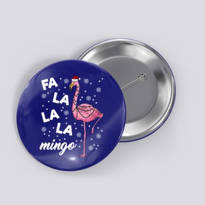 Falalalamingo Pink Flamingo Christmas Lights Santa Flamingo Gift Button