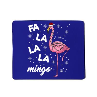 Falalalamingo Pink Flamingo Christmas Lights Santa Flamingo Gift Mousepad