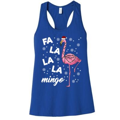 Falalalamingo Pink Flamingo Christmas Lights Santa Flamingo Gift Women's Racerback Tank