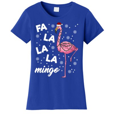 Falalalamingo Pink Flamingo Christmas Lights Santa Flamingo Gift Women's T-Shirt