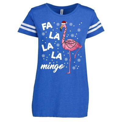 Falalalamingo Pink Flamingo Christmas Lights Santa Flamingo Gift Enza Ladies Jersey Football T-Shirt