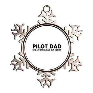 Funny Pilot Father Pilot Dad Metallic Star Ornament