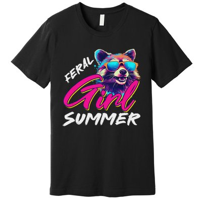 Funny Possum Feral Girl Party Vacation Summer Tank Top Premium T-Shirt