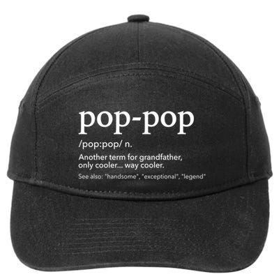 Funny Poppop For Cool Grandpa For FatherS Day Gift 7-Panel Snapback Hat