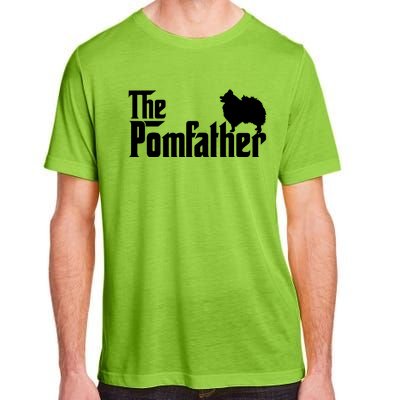 Funny Pomeranian Father Dad The Pom Father Dog Lover Adult ChromaSoft Performance T-Shirt