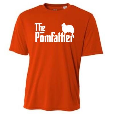 Funny Pomeranian Father Dad The Pom Father Dog Lover Cooling Performance Crew T-Shirt