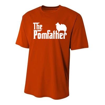 Funny Pomeranian Father Dad The Pom Father Dog Lover Performance Sprint T-Shirt