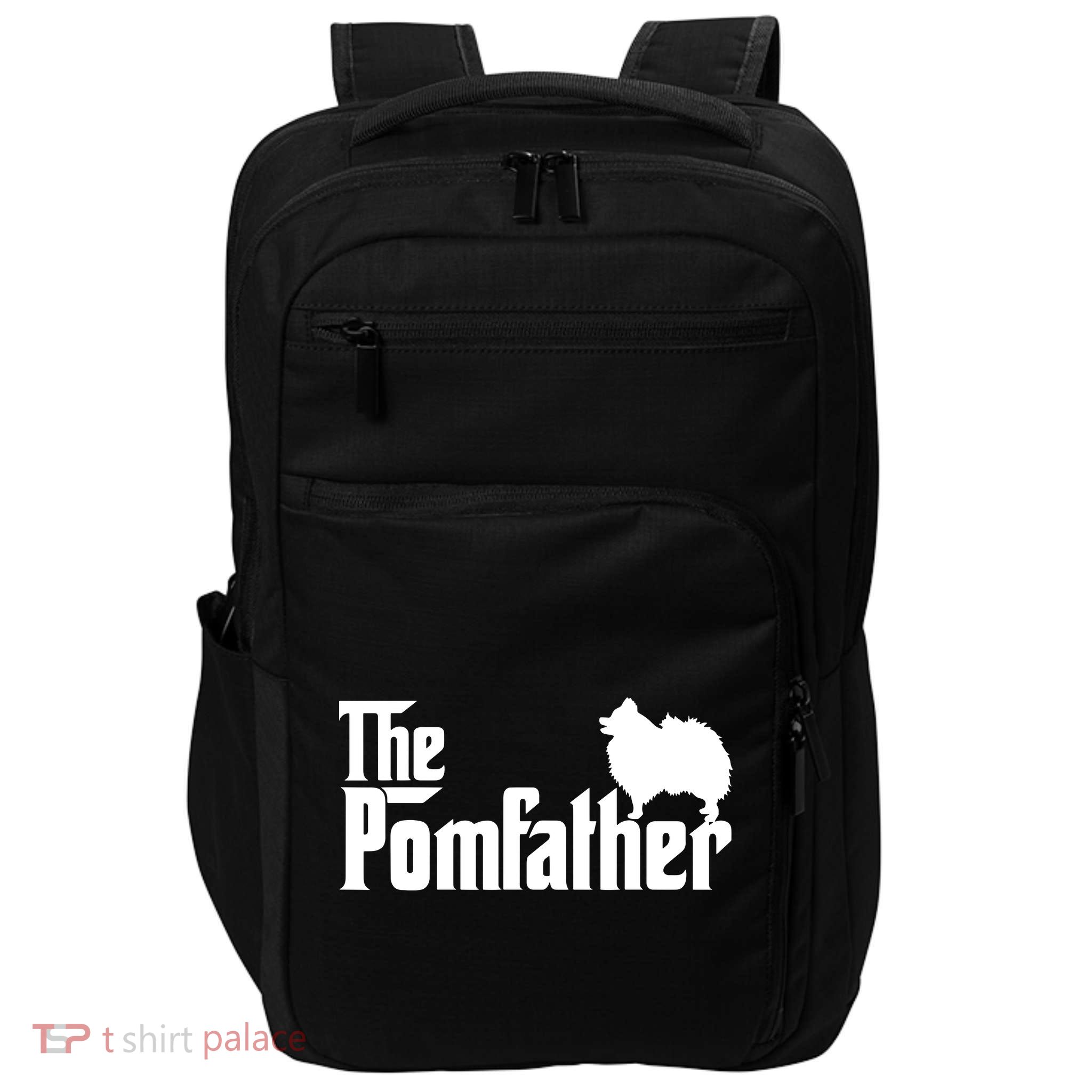 Funny Pomeranian Father Dad The Pom Father Dog Lover Impact Tech Backpack