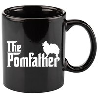 Funny Pomeranian Father Dad The Pom Father Dog Lover 11oz C Handle Ceramic Mug