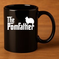 Funny Pomeranian Father Dad The Pom Father Dog Lover 11oz C Handle Ceramic Mug