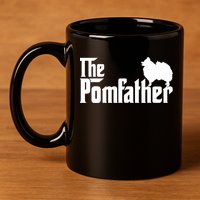 Funny Pomeranian Father Dad The Pom Father Dog Lover 11oz C Handle Ceramic Mug