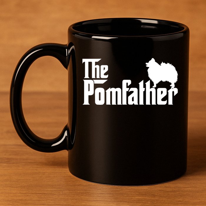 Funny Pomeranian Father Dad The Pom Father Dog Lover 11oz C Handle Ceramic Mug