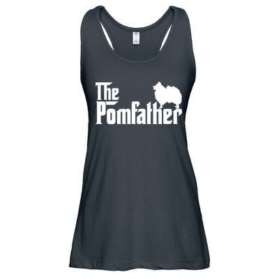 Funny Pomeranian Father Dad The Pom Father Dog Lover Ladies Essential Flowy Tank