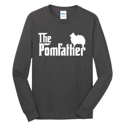 Funny Pomeranian Father Dad The Pom Father Dog Lover Tall Long Sleeve T-Shirt