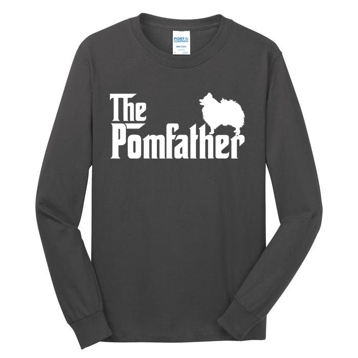 Funny Pomeranian Father Dad The Pom Father Dog Lover Tall Long Sleeve T-Shirt