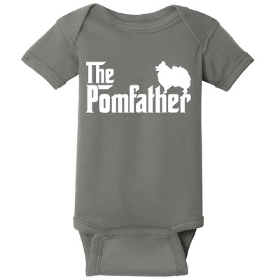 Funny Pomeranian Father Dad The Pom Father Dog Lover Baby Bodysuit