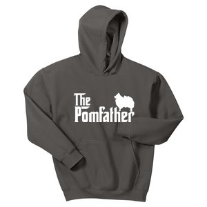 Funny Pomeranian Father Dad The Pom Father Dog Lover Kids Hoodie