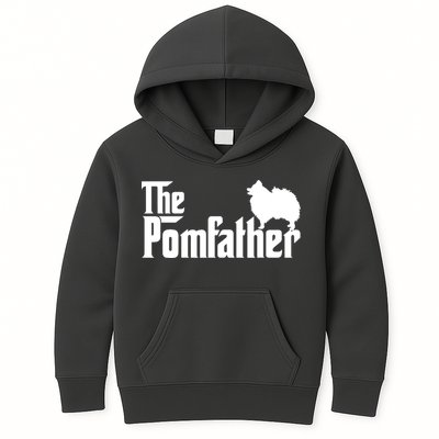 Funny Pomeranian Father Dad The Pom Father Dog Lover Kids Hoodie