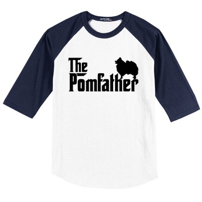 Funny Pomeranian Father Dad The Pom Father Dog Lover Baseball Sleeve Shirt