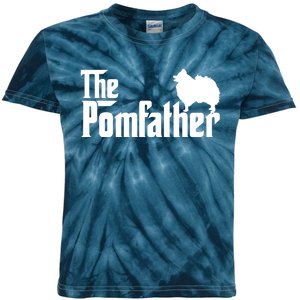 Funny Pomeranian Father Dad The Pom Father Dog Lover Kids Tie-Dye T-Shirt