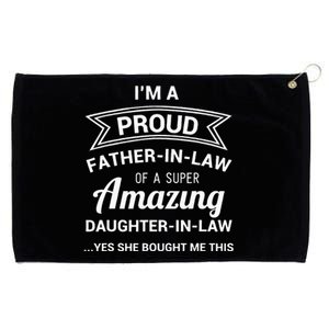 Funny Proud Father In Law Dad Fathers Day Gift Ideas Grommeted Golf Towel