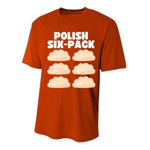 Funny Polish Food Polish Sixgiftpack Pierogi Gift Performance Sprint T-Shirt