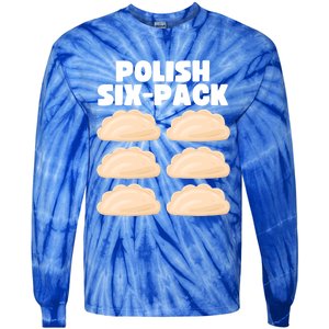 Funny Polish Food Polish Sixgiftpack Pierogi Gift Tie-Dye Long Sleeve Shirt