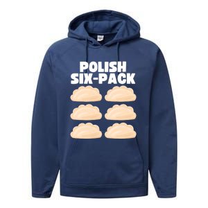 Funny Polish Food Polish Sixgiftpack Pierogi Gift Performance Fleece Hoodie