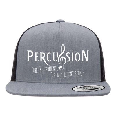 Funny Percussion Funny Drummer Gifts For Drummers Flat Bill Trucker Hat