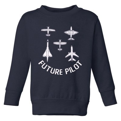 Future Pilot Fighter Jet Aircraft Airplane Plane Toddler Sweatshirt