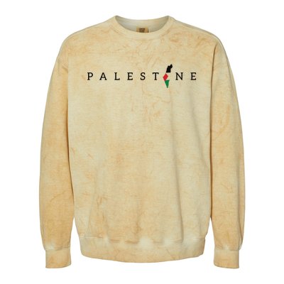 Free Palestine Colorblast Crewneck Sweatshirt