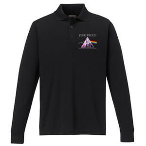 Funny Psychology Freud Pink Dark Side Of The Mom Freudia 1 Performance Long Sleeve Polo