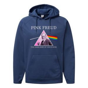 Funny Psychology Freud Pink Dark Side Of The Mom Freudia 1 Performance Fleece Hoodie