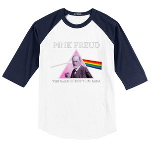 Funny Psychology Freud Pink Dark Side Of The Mom Freudia 1 Baseball Sleeve Shirt