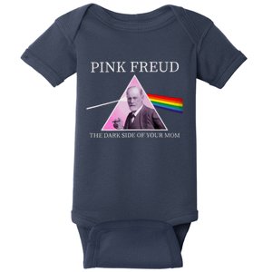 Funny Psychology Freud Pink Dark Side Of The Mom Freudia 1 Baby Bodysuit