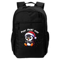 Funny Penguin Gamer Pew Video Game Christmas Backpack
