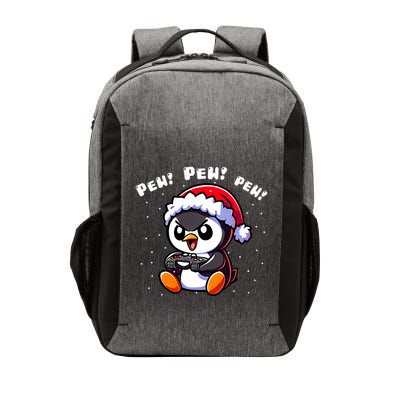 Funny Penguin Gamer Pew Video Game Christmas Vector Backpack