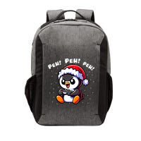 Funny Penguin Gamer Pew Video Game Christmas Vector Backpack