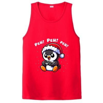 Funny Penguin Gamer Pew Video Game Christmas PosiCharge Competitor Tank