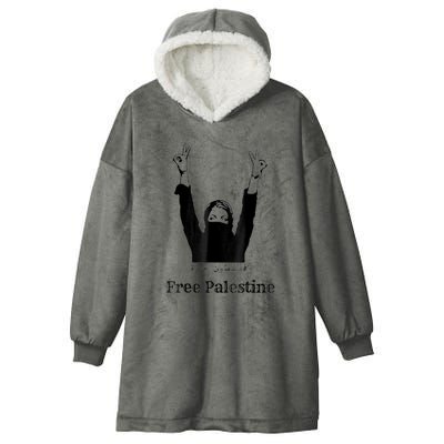 Free Palestine Gaza Palestinian Hooded Wearable Blanket