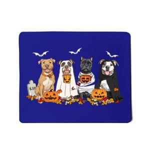 Funny Pitbull Ghost Dog Halloween Pitbull Dog Mom Dog Lover Cool Gift Mousepad