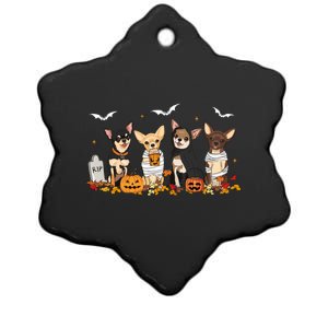 Funny Pumpkin Ghost Chihuahua Halloween Chihuahua Dog Mom Gift Ceramic Star Ornament