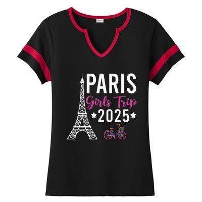 France Paris Girl Trip 2025 Summer Vacation Ladies Weekend Ladies Halftime Notch Neck Tee