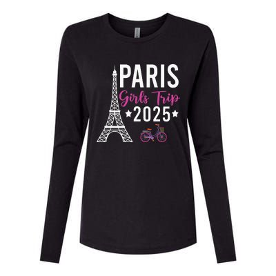 France Paris Girl Trip 2025 Summer Vacation Ladies Weekend Womens Cotton Relaxed Long Sleeve T-Shirt