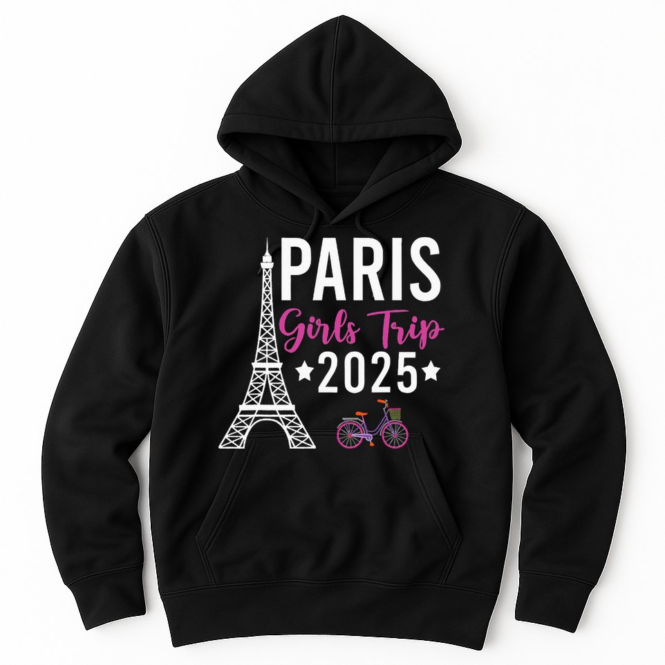 France Paris Girl Trip 2025 Summer Vacation Ladies Weekend Hoodie