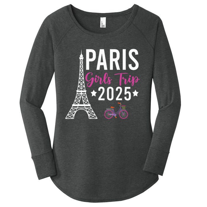 France Paris Girl Trip 2025 Summer Vacation Ladies Weekend Women's Perfect Tri Tunic Long Sleeve Shirt