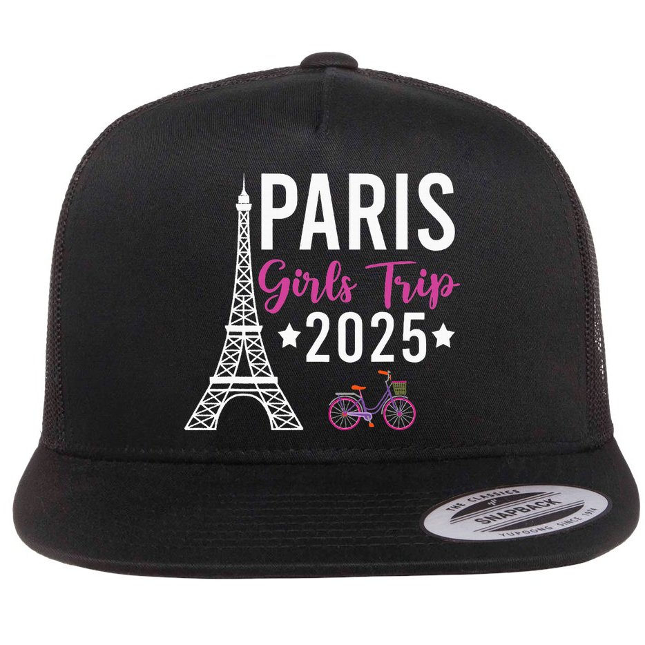 France Paris Girl Trip 2025 Summer Vacation Ladies Weekend Flat Bill Trucker Hat